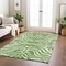 Homeroots 5' X 8' Green And Ivory Animal Print Washable Indoor Outdoor Area Rug 600607 - alternate 9