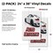 Signmission Auto Detailing, Vinyl Decals Only 24 Inch x 36 Inch, Vinyl Decal, 2PK DSB-2436-2PACK-Auto Detailing - alternate 2