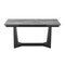 Homeroots 94" Gray and Black Ceramic and Steel Self-Storing Leaf Trestle Base Extendable Dining Table 544709 - alternate 9