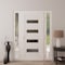 Vdomdoors Front Exterior Prehung Metal-Plastic Door, Manux 8113 White Silk, 2 Side Sidelite Transoms, Office MANUX8113EXD-WS-W12+36+12xH80-LH - alternate 4