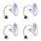 Bulbrite 9w 60w Equivelant 4 in. Downlight Retrofit LED Light Bulb Medium Base (E26) White Round 3000K, 4PK 861493 - alternate 1