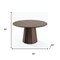 Homeroots 52" Brown Wood Pedestal Base Round Top Dining Table 720966 - alternate 5