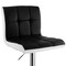Elama 2 Piece Faux Leather Tufted Bar Stool in Black and White with Chrome Base ELM-742-BLK-WHT - alternate 10