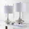 Jonathan Y Cecile 25.5" Glass Teardrop LED Table Lamp, Mercury Silver/Chrome, 2PK JYL1081A-SET2 - alternate 9