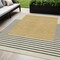 Homeroots 5' X 8' Gold Black And Beige Striped Washable Indoor Outdoor Area Rug 597218 - alternate 1