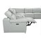 Homeroots Light Gray Italian Leather Power Reclining U Shaped Seven Piece Corner Sectional With Console 476592 - alternate 8