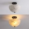 Jonathan Y Celine 11.88" 2-Light Modern Contemporary Alabaster/Iron Inverted Dome LED Semi Flush Mount, White Ma JYL1205B - alternate 9