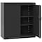 Sandusky Lee Medium Duty Welded Steel Counter-Height Storage Cabinet, 36x24x36, Black CA21362436-09 - alternate 1