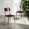 Flash Furniture Lincoln Industrial Dining Chair with Gunmetal Steel Frame and Rustic Wood Seat, PK2 2-XU-DG-60725-GG - alternate 10