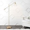 Jonathan Y Kathryn Classic 60" Iron/Seeded Glass Adjustable Head Modern LED Floor Lamp, Brass Gold JYL3081A - alternate 8