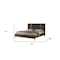 Homeroots Brown and Gold Wood King Bed Frame 486262 - alternate 7
