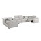 Homeroots Light Gray Italian Leather Power Reclining U Shaped Eight Piece Corner Sectional With Console 632566 - alternate 11