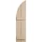 Ekena Millwork Rough Cedar 2 Board Joined Board-n-Batten w/Quarter Round Arch Top Faux Wood Shutters, 11W x 76H, PR SHUBJQ11X76RCPR - alternate 11