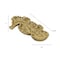 Homeroots 10in Gold Sea Horse Cast Iron Vanity Tray 483173 - alternate 7