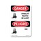 Signmission OSHA Danger Sign, 14" Height, Rigid Plastic, Forklift Traffic Be Alert Bilingual, 1014-VI-1265 OS-DS-P-1014-VI-1265 - alternate 1