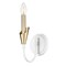 Z-Lite Claudelle 1-Light Wall Sconce, 5.75 in W x 14 in H, Textured White + Modern Gold 4014-1S-TW-MGLD - alternate 8