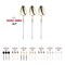 Smarty Had A Party Gold with White Handle Moderno Disposable Plastic Dinner Spoons (240 Spoons), 240PK 9320-GWS-CASE - alternate 10