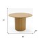 Homeroots 46" Brown Solid Wood Pedestal Base Round Top Dining Table 720985 - alternate 5