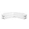 Homeroots White Italian Leather Modular L Shaped Five Piece Corner Sectional 534876 - alternate 15