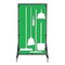 5S Supplies Housekeeping Shadow Board Broom Station V3, Green / White Shadows, Kit + Stand, No Text HSB-V3-GREEN/WHITE-KIT-STAND-NO TEXT - alternate 1