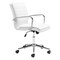 Homeroots White and Silver Adjustable Height Swivel Rolling Conference Office Chair 556764 - alternate 9