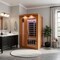 Saunaspa Indoor Cabin Sauna, Hemlock, Infrared Heating Panels, Tempered Glass Door, Chromotherapy Lighting MNSC0015 - alternate 9