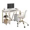 Homeroots 47" Gold Wood and Stainless Steel Computer Desk 723731 - alternate 9