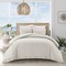 Homeroots Ivory King 100% Cotton 180 Thread Count Washable Duvet Cover Set 529013 - alternate 7