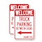Signmission Reserved Parking Sign Welcome Truck Parking Between Sig, 18'' X 24'', Heavy Gauge Aluminum, 2PK A-1824-2PACK-23011 - alternate 1