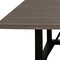 Homeroots 60" Dark Brown and Black Solid Wood and Iron Frame Base Square Dining Table 544750 - alternate 17