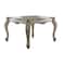 Homeroots 55" Antiqued White Solid Wood And Solid Manufactured Wood Dining Table 376938 - alternate 1