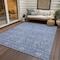 Homeroots 8' X 10' Denim Blue And Ivory Floral Washable Indoor Outdoor Area Rug 604674 - alternate 7