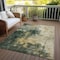 Homeroots 10' X 14' Fern Green And Gold Abstract Washable Indoor Outdoor Area Rug 603058 - alternate 8