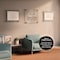Azar Displays Floating Acrylic Gallery Wall Frame Set, 1" Stand off, Silver, 3PK 105704-SLV - alternate 8