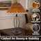 Lavish Home Tiffany Style Table Lamp with Stained Glass Shade, Bronze 72-TIFF-13 - alternate 5