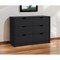Homeroots 42" Black Four Drawer Double Dresser 544055 - alternate 13