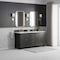 James Martin Vanities Brookfield 72 in. Double Vanity, Black Onyx w/ 3 CM Ethereal Noctis Silestone Top 547-V72-BKO-3ENC - alternate 6