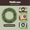 Pure Garden 24 in Large Boxwood Wreath for Front Door All-Season Artificial Boxwood Wreath 50-150-24 - alternate 5