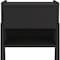 Homeroots 22" Black Wood One Drawer Nightstand 477907 - alternate 5