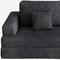 Homeroots 94" Gray Chenille Modular Stainless Steel Sleeper Sofa With Toss Pillows 706810 - alternate 7