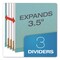 Pendaflex Pressboard Top Tab Folders, 2/5-Cut Tab, Expands 3.5", 3 Dividers, 8 Fasteners, Legal, Blue, 10PK 29094 - alternate 6