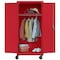 Sandusky Lee Heavy Duty Mobile Welded Steel Wardrobe Cabinet, 36x24x72, Red TAWR362472-01 - alternate 6