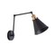 Jonathan Y Rover 7" Classic Industrial Metal Adjustable Arm LED Wall Sconce, Black/Brass Gold JYL7462A - alternate 9