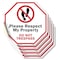 Signmission Please Respect My Property Do Not T, 6 inch X 6 inch, Vinyl Decal, 5PK OC-D-5PACK-6-128 - alternate 1