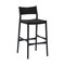 Armen Living Erie Black Woven Paper Cord and Wood Counter Stool LCERBABLK26 - alternate 1