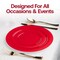 Smarty Had A Party Solid Red Holiday Round Plastic Dinnerware Value Set (120 Dinner Plates + 120 Salad Plates), 240PK 110RVP-CASE - alternate 10