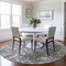 Homeroots 8' Gray And Ivory Round Abstract Washable Indoor Outdoor Area Rug 612745 - alternate 8
