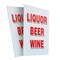 Signmission Liquor Beer Wine, Plastic Signs Only 24 Inch x 36 Inch, Corrugated Plastic, 2PK CSB-2436-2PACK-Liquor Beer Wine - alternate 1