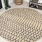 Jonathan Y Ourika Moroccan Geometric Textured Weave Beige/Navy 9 ft Round Indoor/Outdoor Area Rug SMB108H-9R - alternate 1