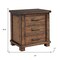 Homeroots Set of Two 26" Walnut Solid Wood Distressed Three Drawer Nightstand, 2PK 653105 - alternate 7